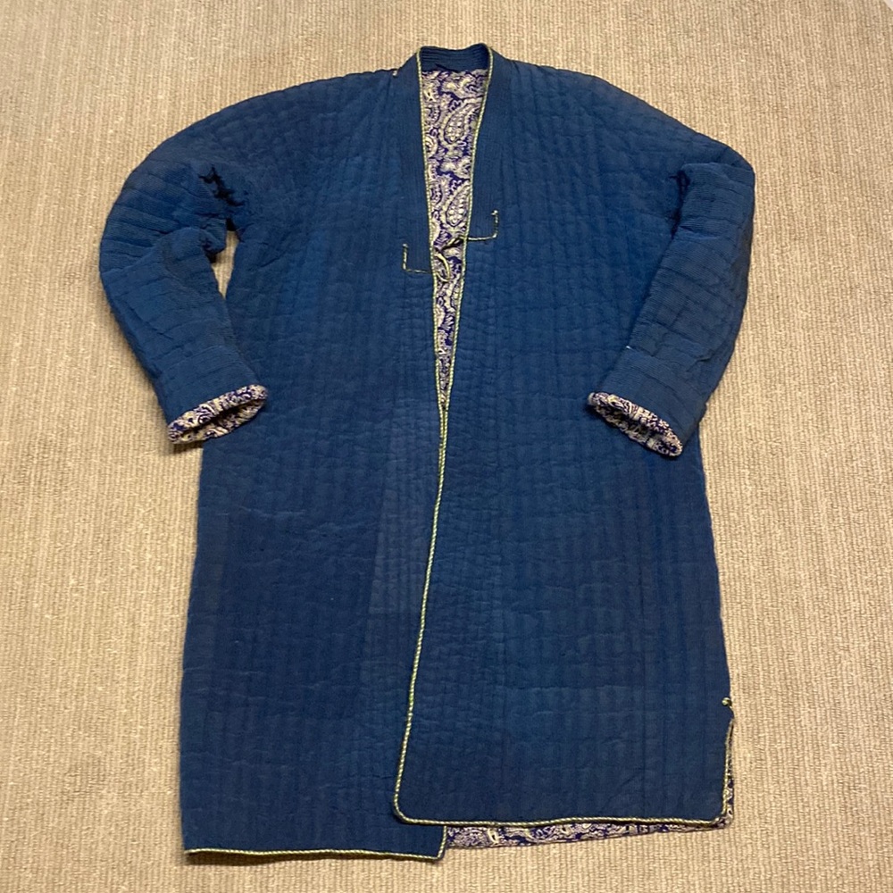 Handmade quilted Japanese kimono robe